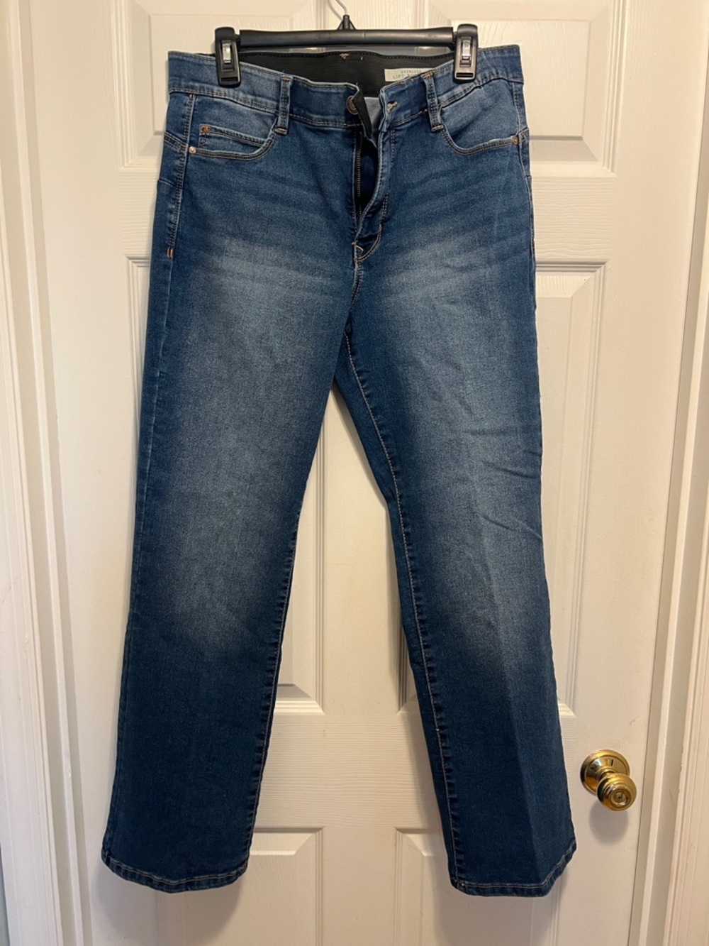 Angels Jeans Straight-Leg Faded Blue Denim